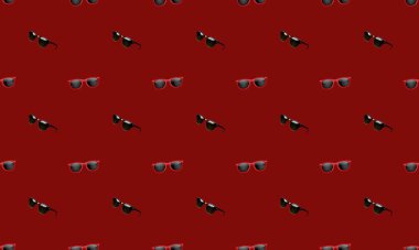 Farklı aksesuarlara sahip renkli arkaplan