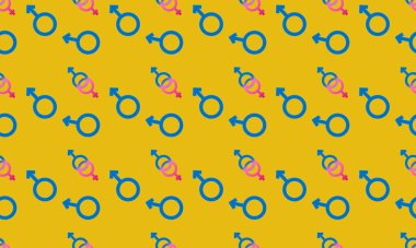 Farklı aksesuarlara sahip renkli arkaplan