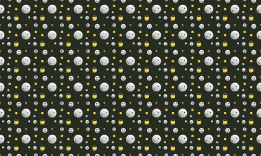 Farklı aksesuarlara sahip renkli arkaplan