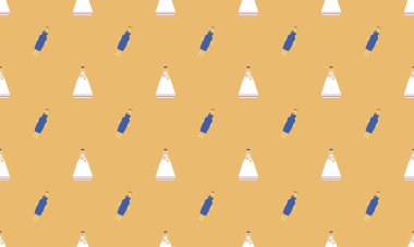 Farklı aksesuarlara sahip renkli arkaplan