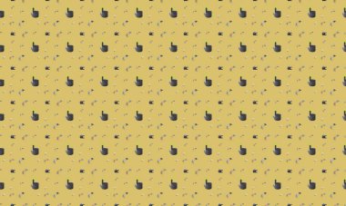 Farklı aksesuarlara sahip renkli arkaplan