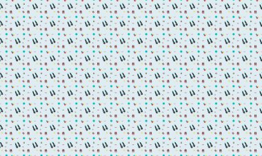 Farklı aksesuarlara sahip renkli arkaplan