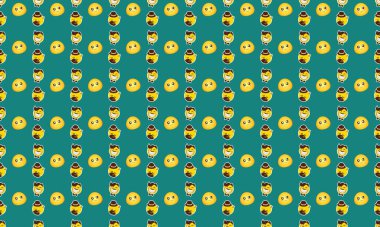 Farklı aksesuarlara sahip renkli arkaplan