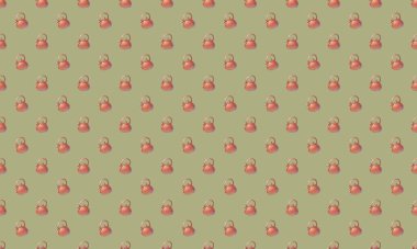 Farklı aksesuarlara sahip renkli arkaplan