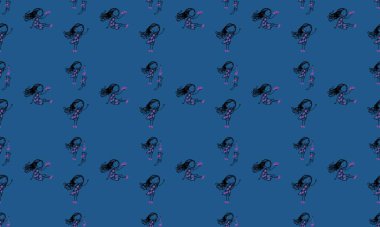 Farklı aksesuarlara sahip renkli arkaplan