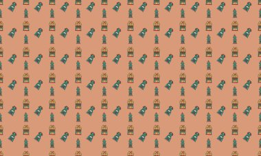 Farklı aksesuarlara sahip renkli arkaplan