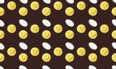 Farklı aksesuarlara sahip renkli arkaplan