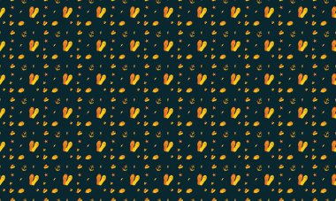 Farklı aksesuarlara sahip renkli arkaplan