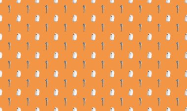 Farklı aksesuarlara sahip renkli arkaplan