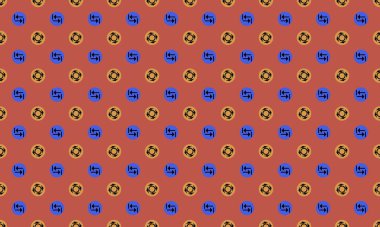 Farklı aksesuarlara sahip renkli arkaplan