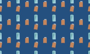 Farklı aksesuarlara sahip renkli arkaplan