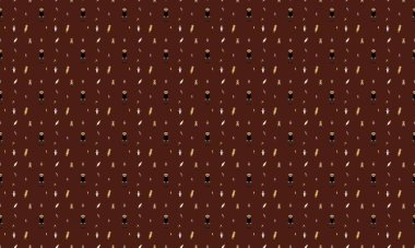 Farklı aksesuarlara sahip renkli arkaplan