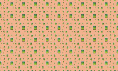 Farklı aksesuarlara sahip renkli arkaplan