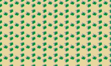 Farklı aksesuarlara sahip renkli arkaplan