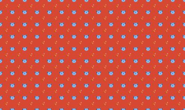 Farklı aksesuarlara sahip renkli arkaplan