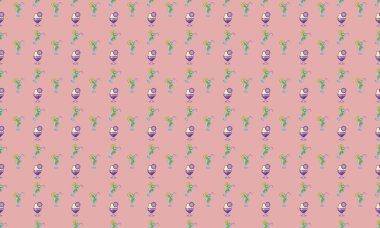 Farklı aksesuarlara sahip renkli arkaplan