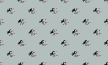 Farklı aksesuarlara sahip renkli arkaplan