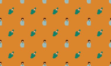 Farklı aksesuarlara sahip renkli arkaplan