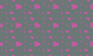 Farklı aksesuarlara sahip renkli arkaplan