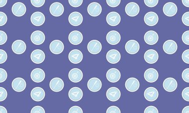 Farklı aksesuarlara sahip renkli arkaplan