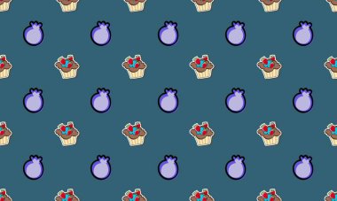 Farklı aksesuarlara sahip renkli arkaplan