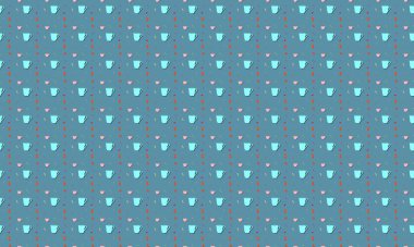 Farklı aksesuarlara sahip renkli arkaplan