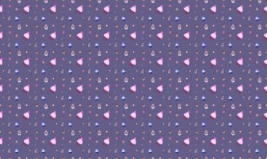 Farklı aksesuarlara sahip renkli arkaplan