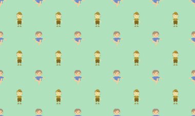 Farklı aksesuarlara sahip renkli arkaplan