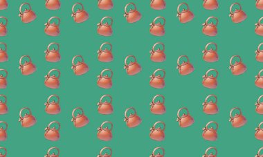 Farklı aksesuarlara sahip renkli arkaplan