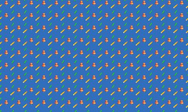 Farklı aksesuarlara sahip renkli arkaplan