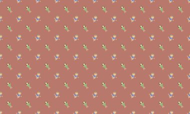 Farklı aksesuarlara sahip renkli arkaplan