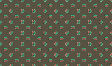 Farklı aksesuarlara sahip renkli arkaplan