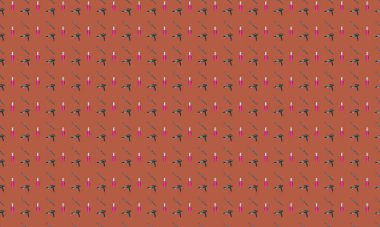 Farklı aksesuarlara sahip renkli arkaplan