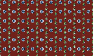 Farklı aksesuarlara sahip renkli arkaplan