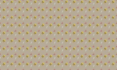 Farklı aksesuarlara sahip renkli arkaplan