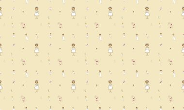 Farklı aksesuarlara sahip renkli arkaplan