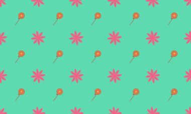 Farklı aksesuarlara sahip renkli arkaplan