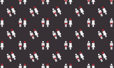 Farklı aksesuarlara sahip renkli arkaplan