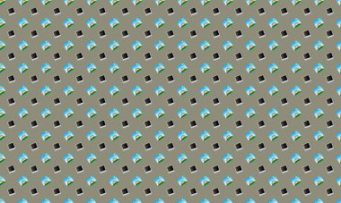 Farklı aksesuarlara sahip renkli arkaplan