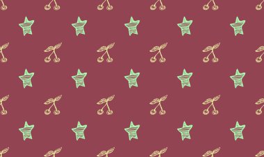 Farklı aksesuarlara sahip renkli arkaplan