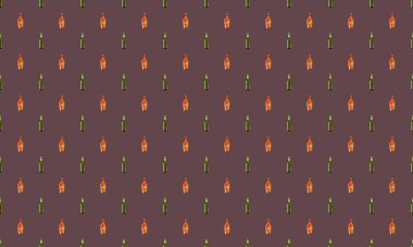 Farklı aksesuarlara sahip renkli arkaplan