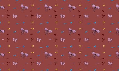 Farklı aksesuarlara sahip renkli arkaplan