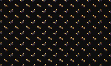 Farklı aksesuarlara sahip renkli arkaplan