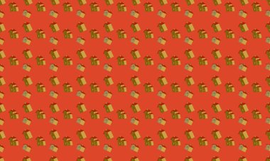 Farklı aksesuarlara sahip renkli arkaplan