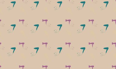 Farklı aksesuarlara sahip renkli arkaplan