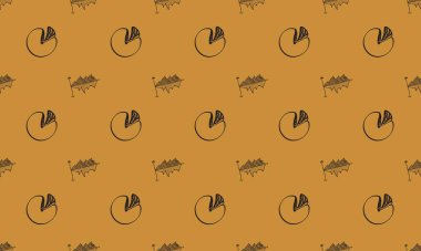 Farklı aksesuarlara sahip renkli arkaplan