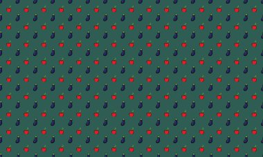 Farklı aksesuarlara sahip renkli arkaplan