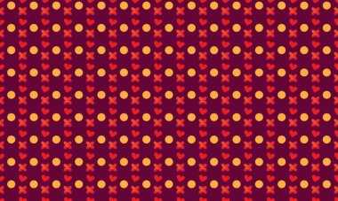 Farklı aksesuarlara sahip renkli arkaplan