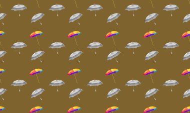 Farklı aksesuarlara sahip renkli arkaplan