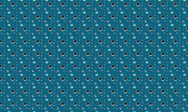 Farklı aksesuarlara sahip renkli arkaplan